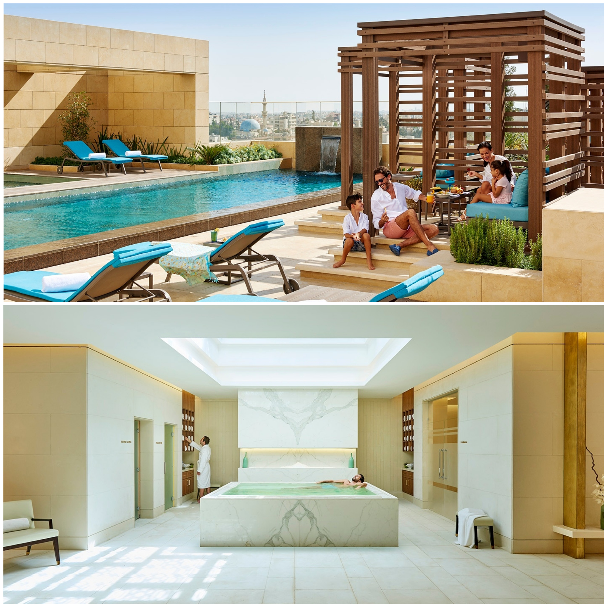 photo of rooptop pool and spa at fairmont amman